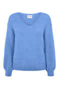 Milana Long Sleeve Alpaca Pullover, Sky Blue