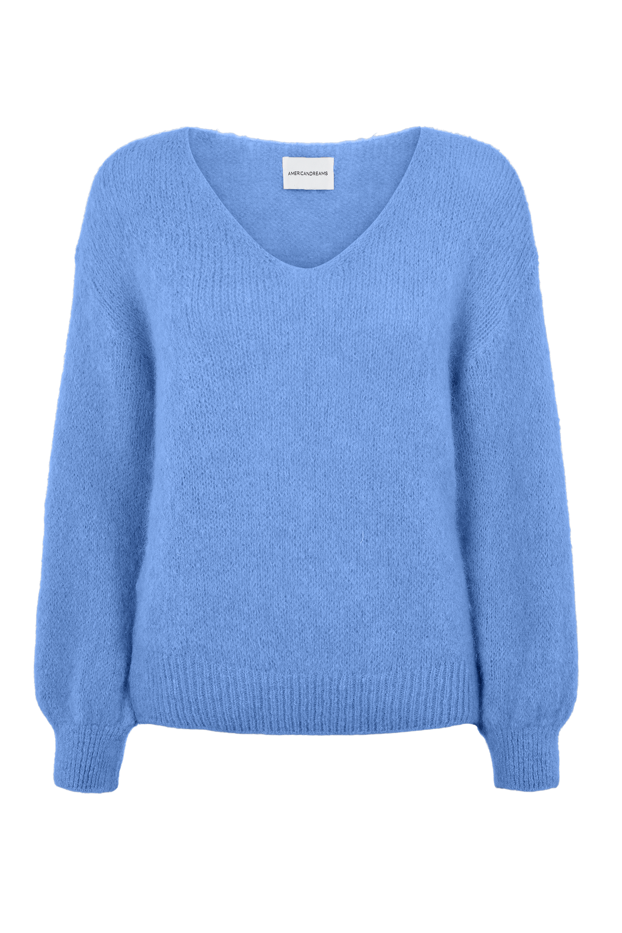 Milana Long Sleeve Alpaca Pullover, Sky Blue