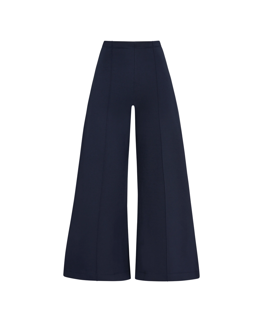 Cropped Ponte Knit Wide Leg Pant