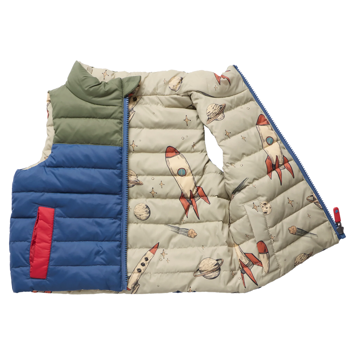 Reversible Riley Vest, Space Rocket