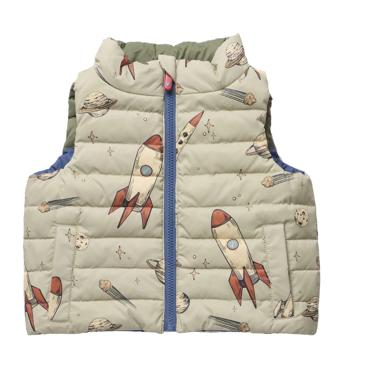 Reversible Riley Vest, Space Rocket