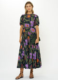Piped Puff Sleeve Maxi Bergen