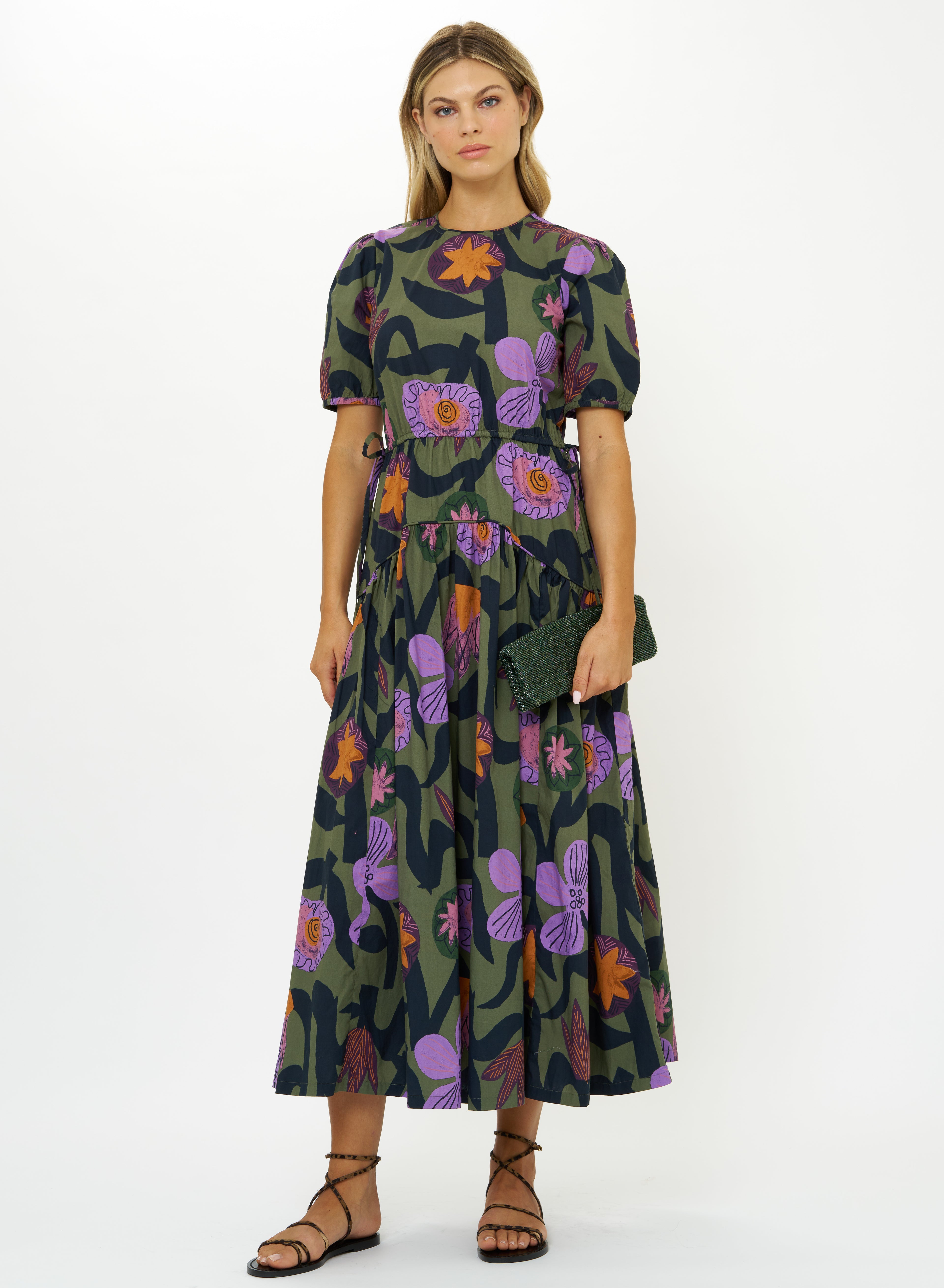 Piped Puff Sleeve Maxi Bergen