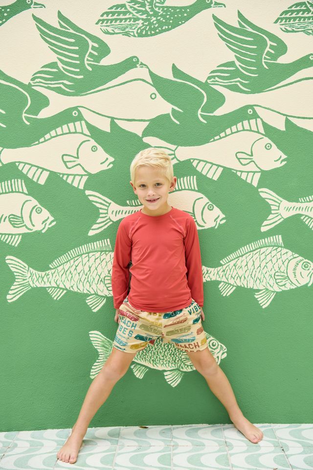 Boys Rash Guard, Red