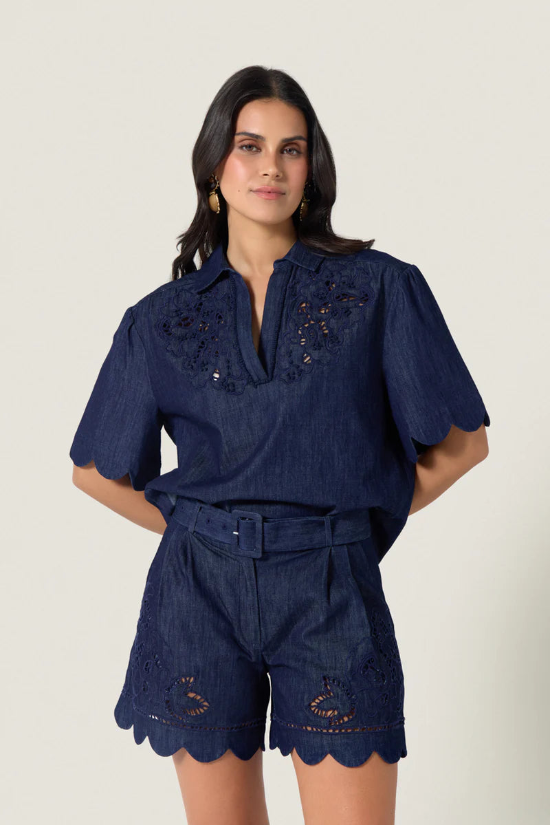 Sandsora Shorts, Blue Denim