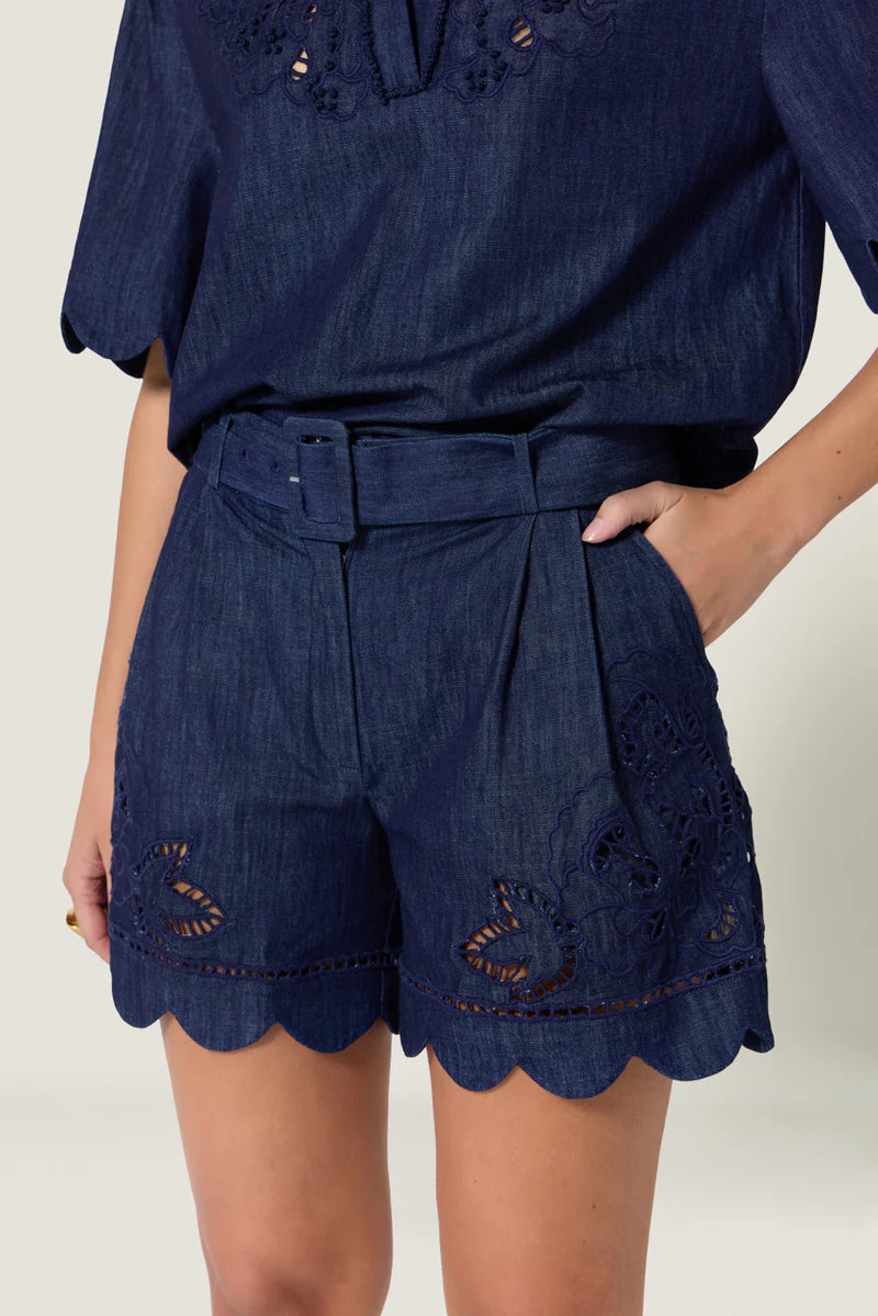 Sandsora Shorts, Blue Denim