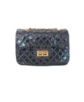 Classic Quilted Sparkle Mini Bag, Black