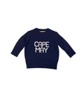 Kid's Cape May Sweater, Navy & White