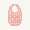 Burp Me Bib, Seashore Sherbet Gingham, Hamptoms Hot Pink