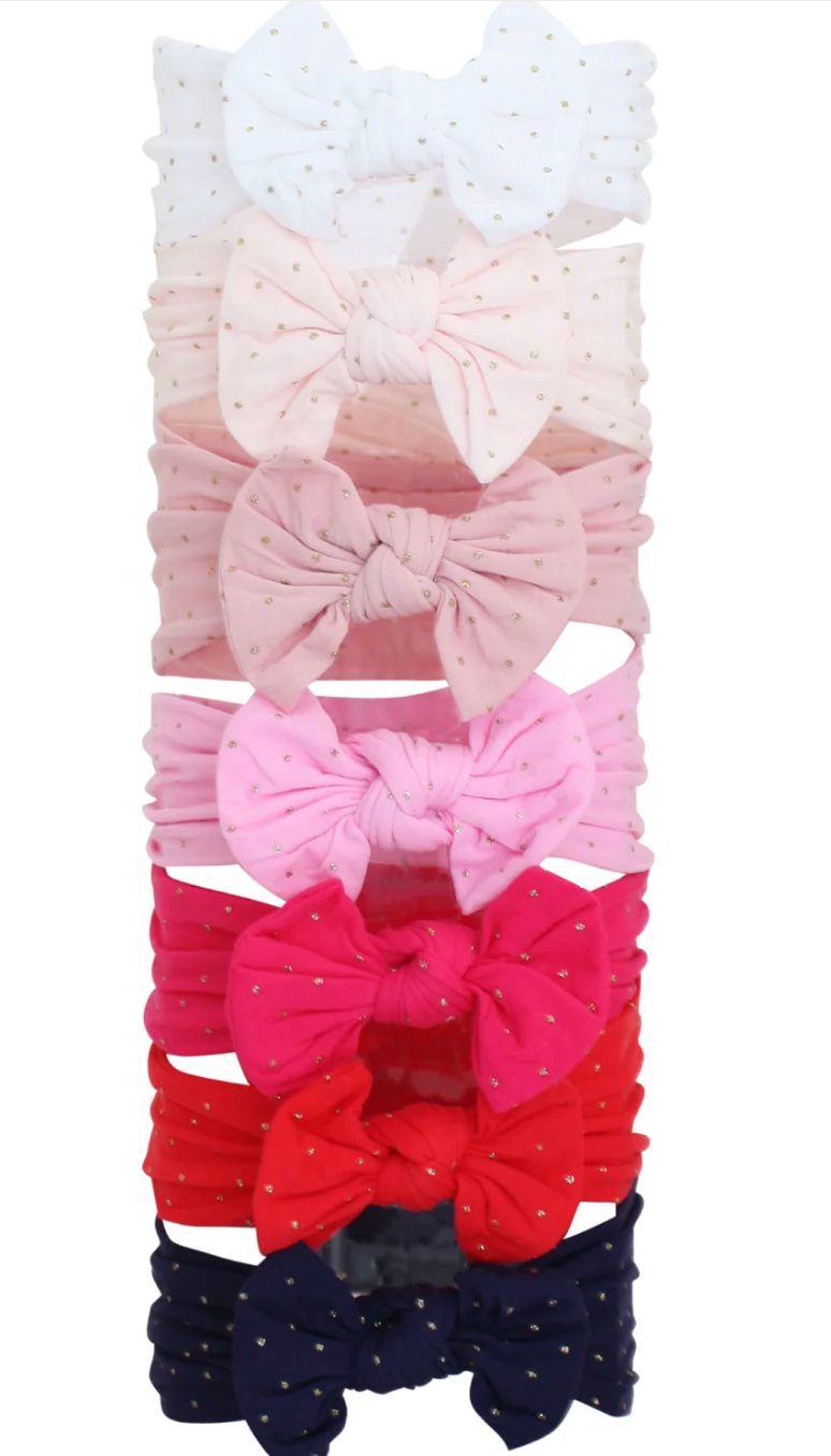 Glitter Dot Nylon Headbands