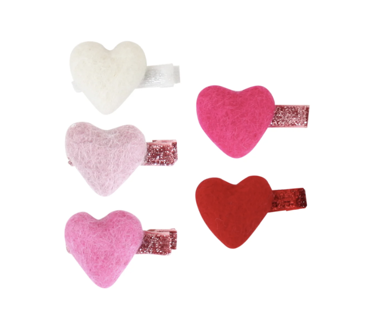 Felt Heart Clips