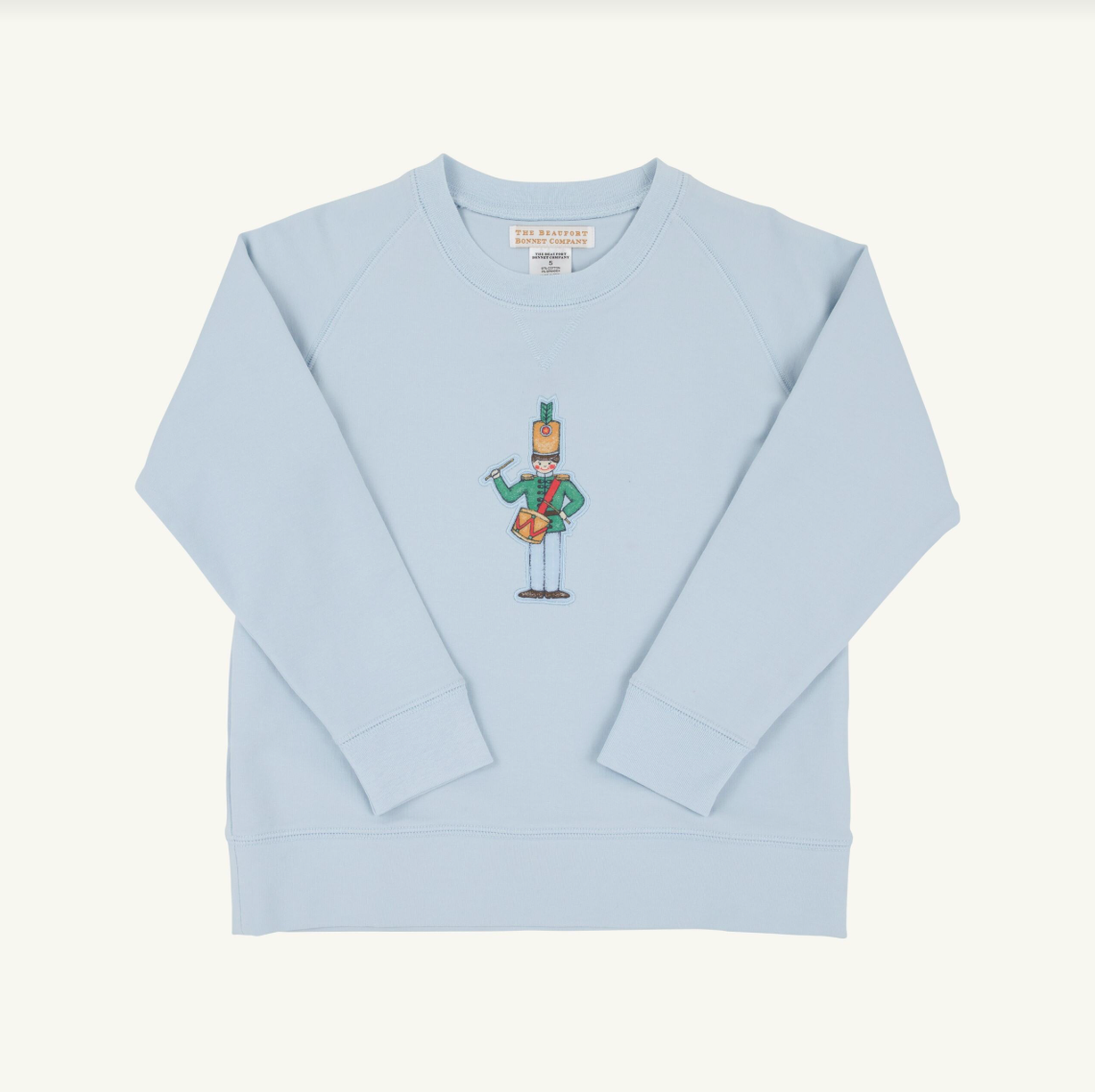 Cassidy Comfy Crewneck French Terry, Buckhead Blue Drummer Boy