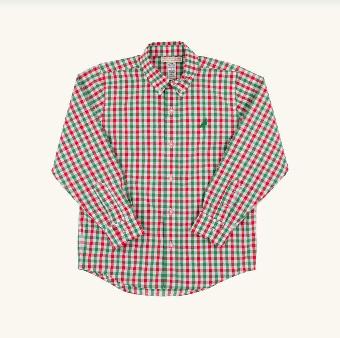 Deans List Dress Shirt, Richmond Red & Kiawah Kelly Green Gingham
