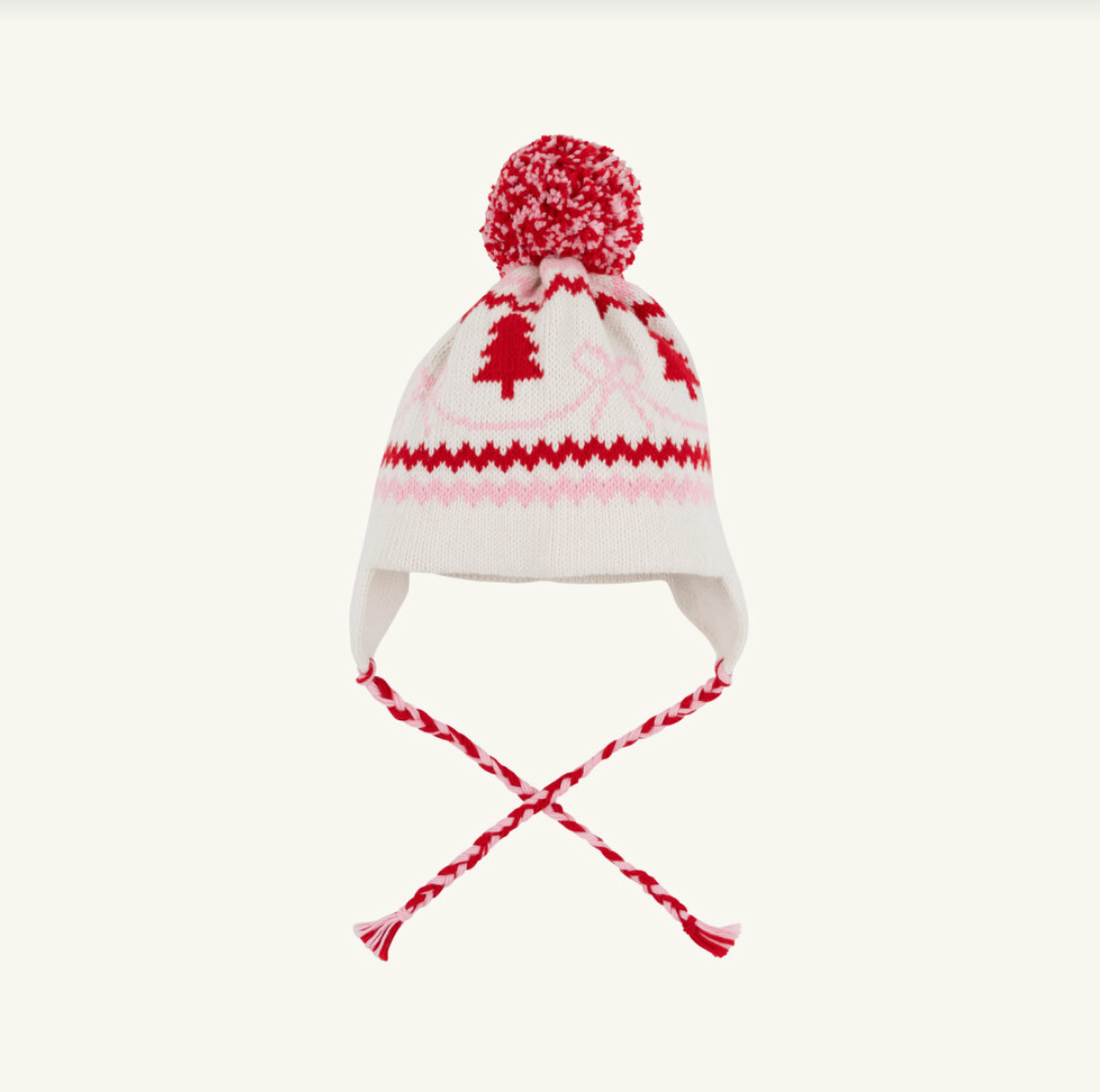 Parrish Pom Pom Hat, Palmetto Pearl with Bows & Trees