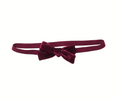 Baby Bow Headband, Burgundy Velour