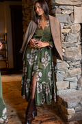 Francesca Dress, Olive Zinnia