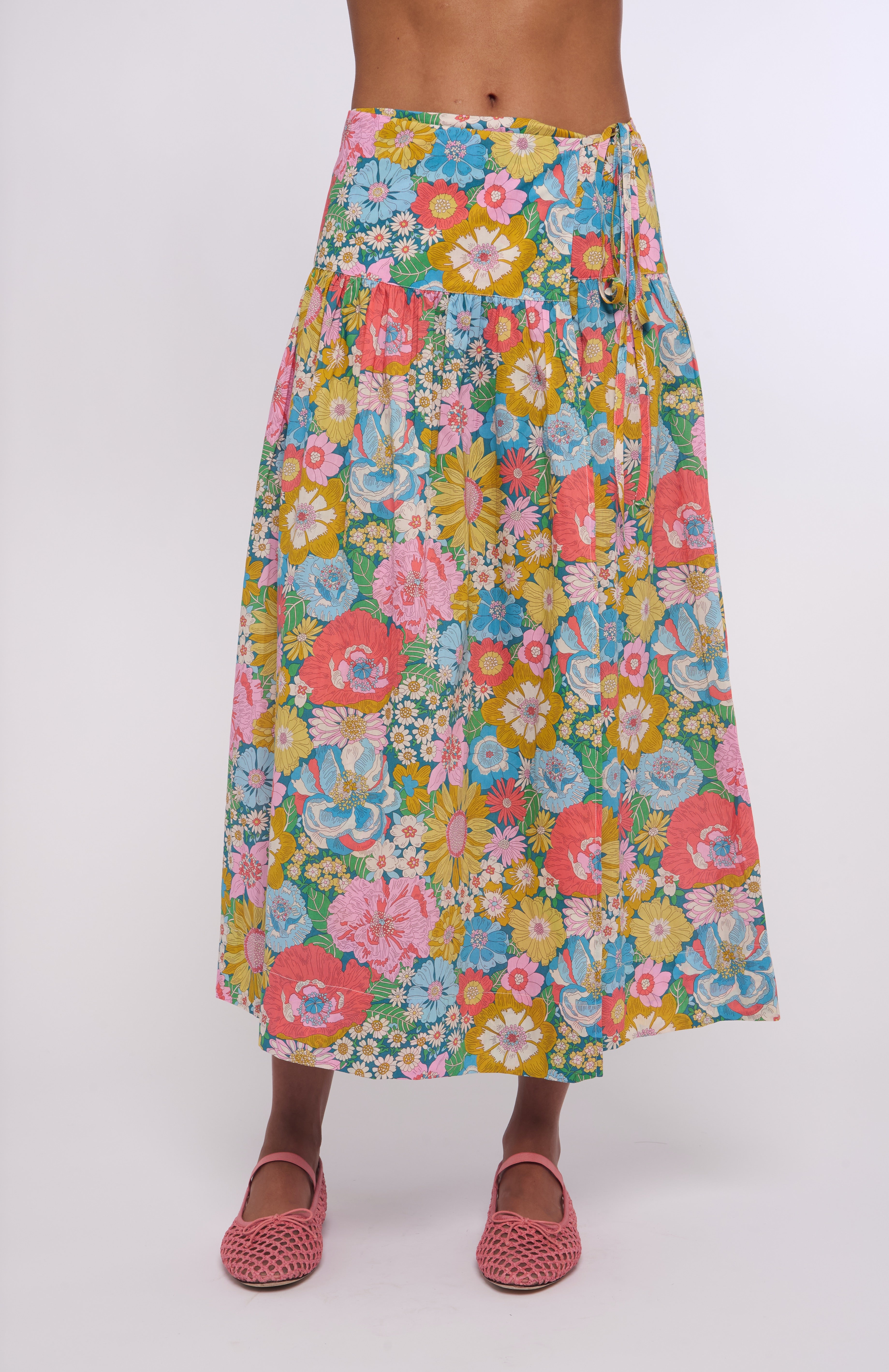 Taylor Wrap Skirt, Summers in the Sun 2 Liberty Print