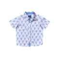 Short Sleeve Button Down Shirt, Pastel Pinchers
