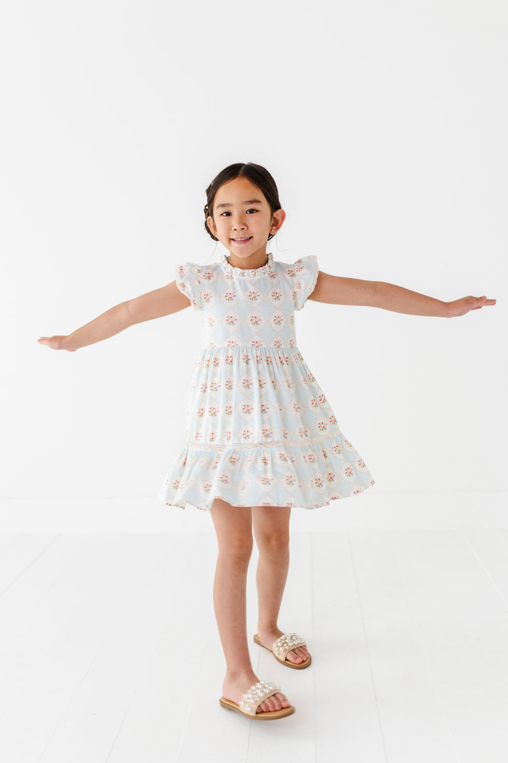Ruffle Dress, Garden Trellis