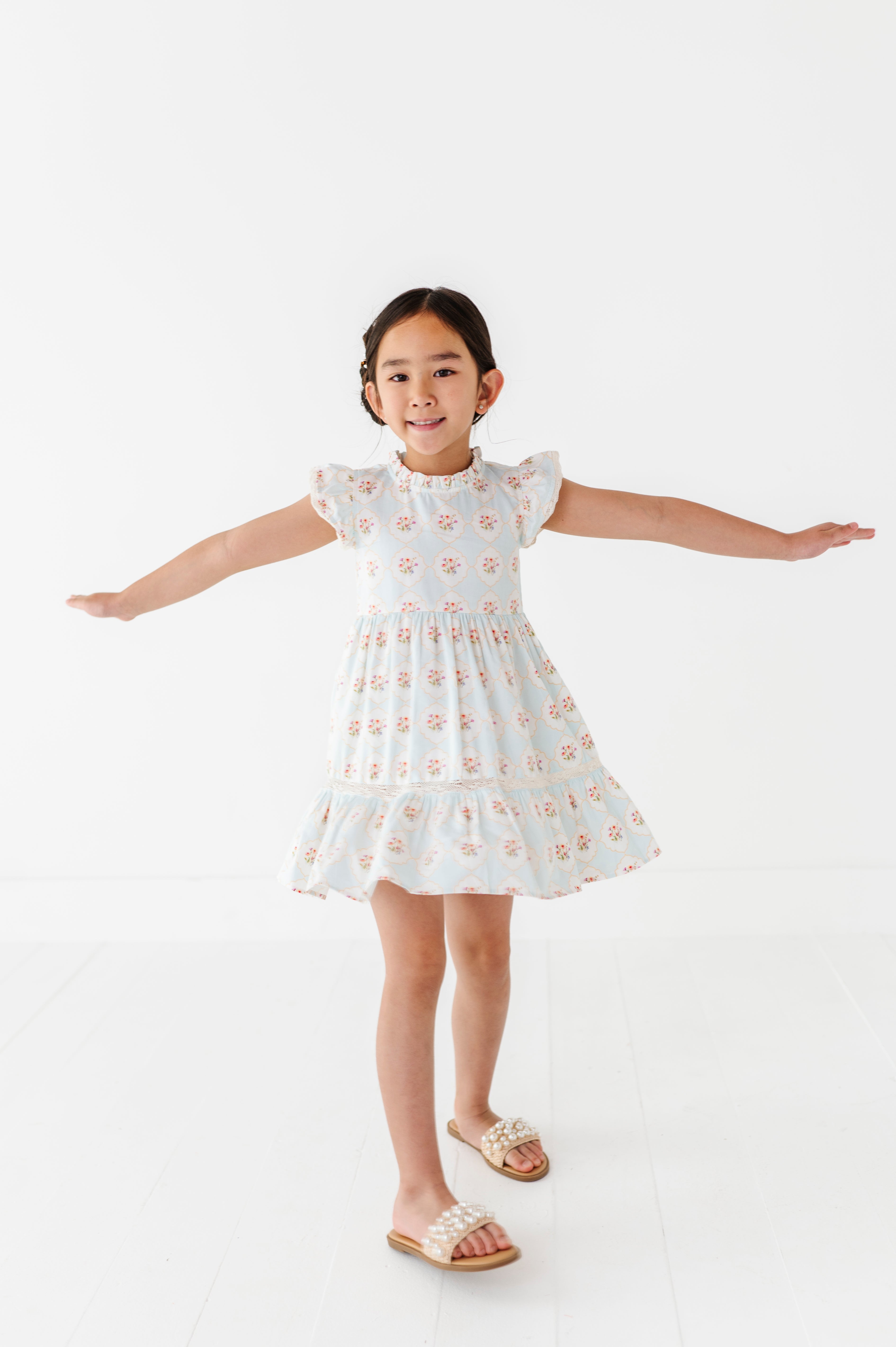 Ruffle Dress, Garden Trellis