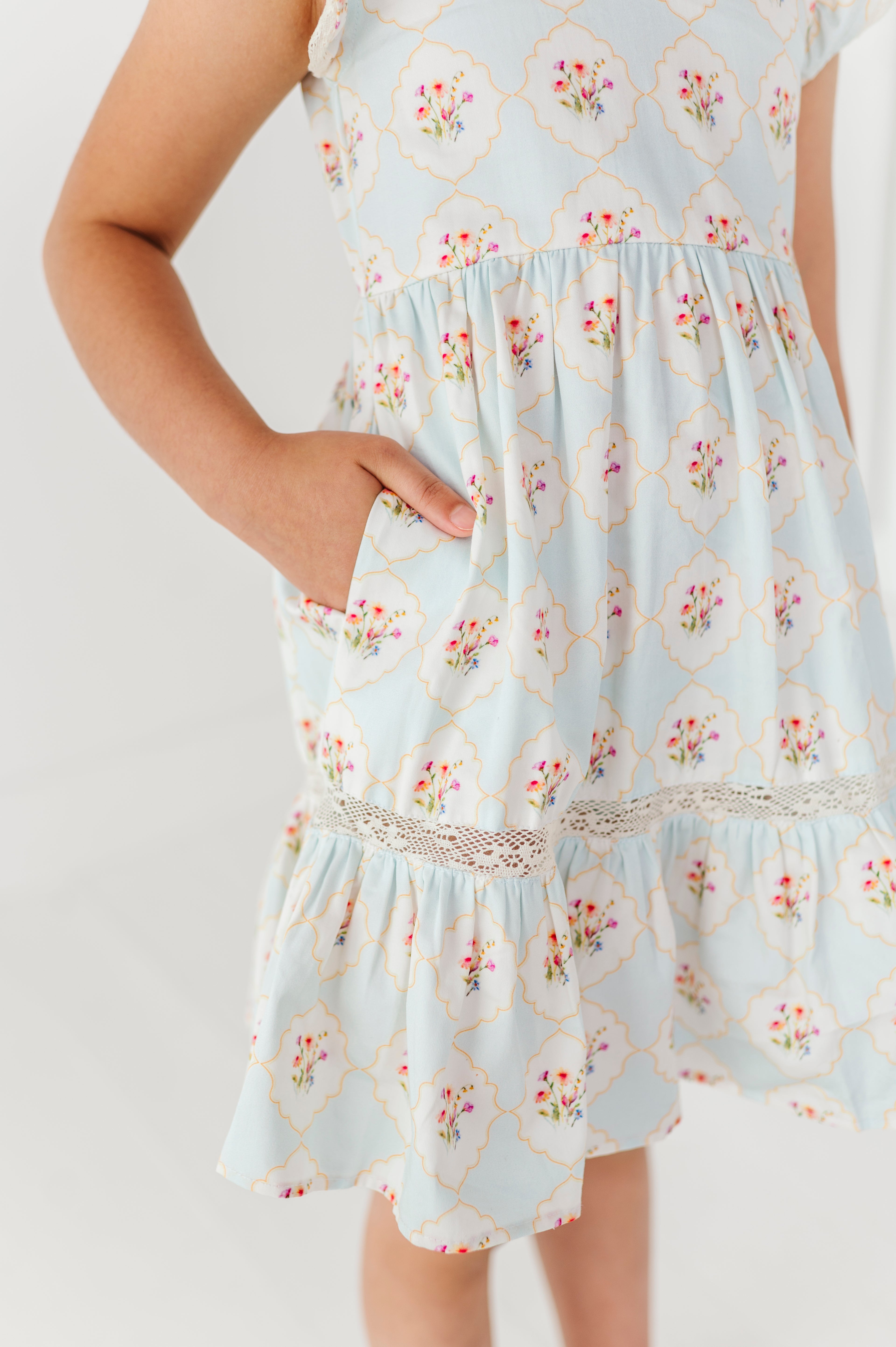 Ruffle Dress, Garden Trellis