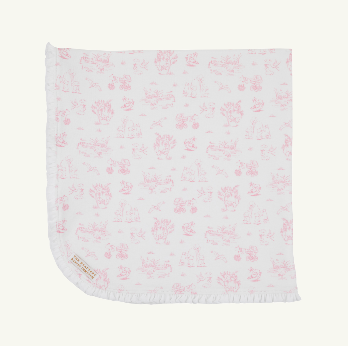 Baby Buggy Blanket, Hamptons Hot Pink