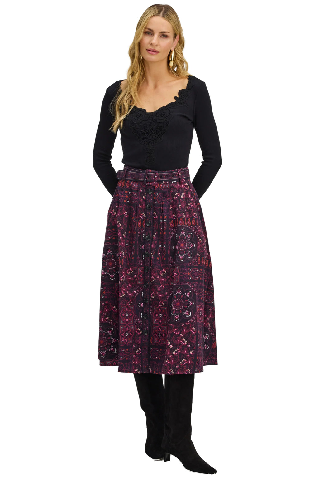Lakelyn Knit Top, Black