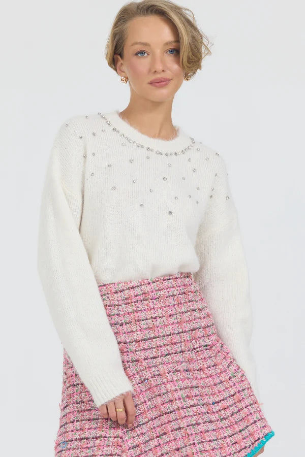 Zelma Sweater, Cream