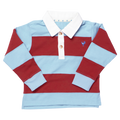 Boys Albert Rugby Shirt, Blue Maroon