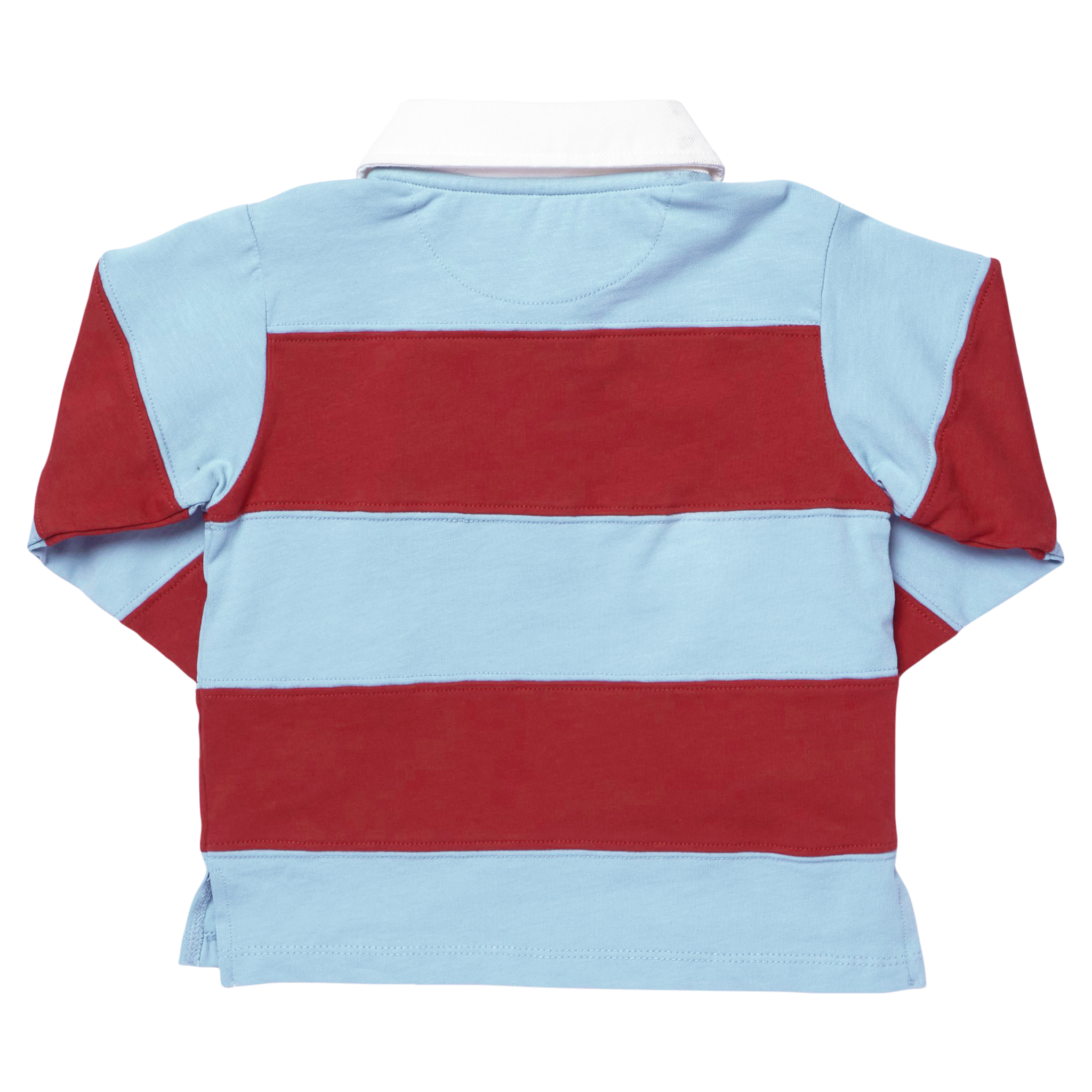 Boys Albert Rugby Shirt, Blue Maroon