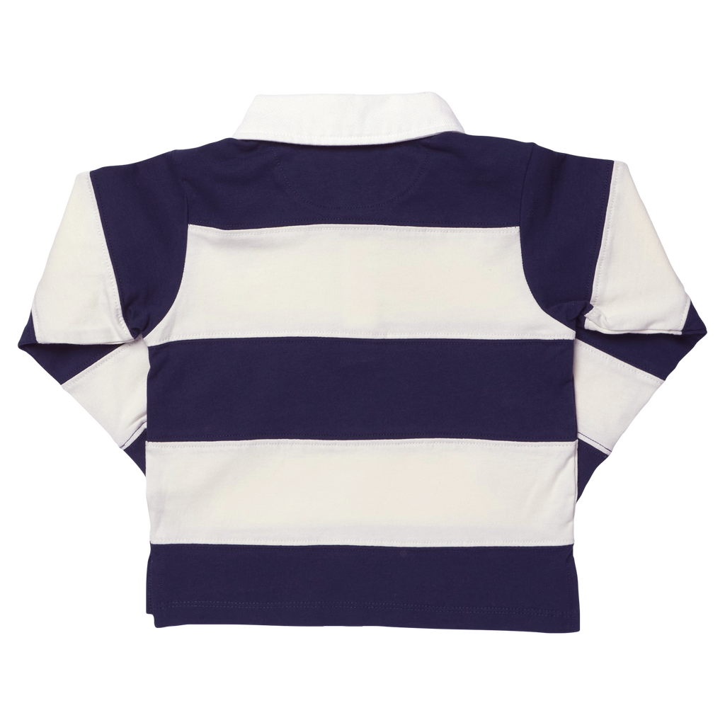 Boys Albert Rugby Shirt, Navy White