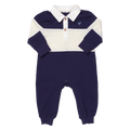 Baby Boys Albert Rugby Romper, Navy White