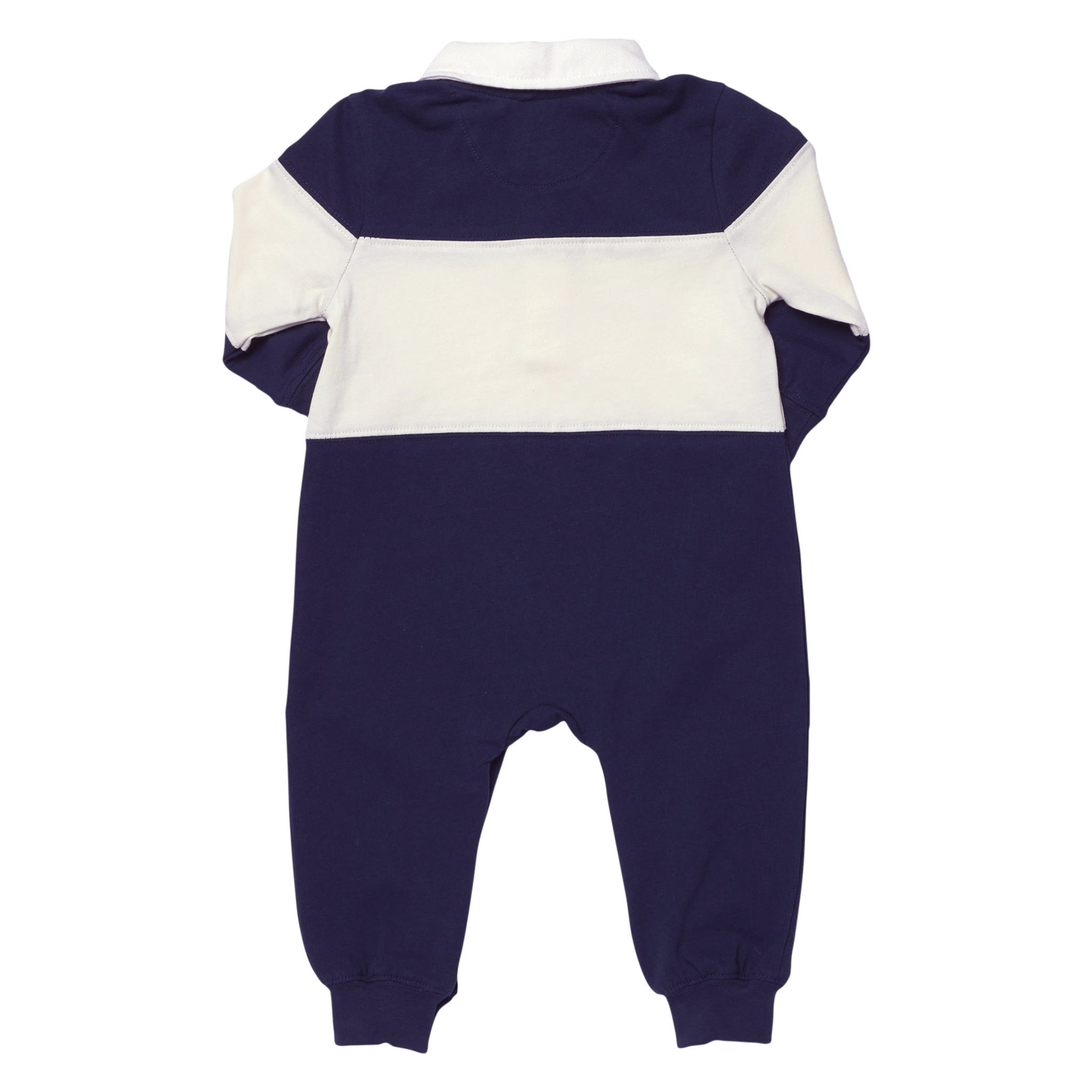 Baby Boys Albert Rugby Romper, Navy White