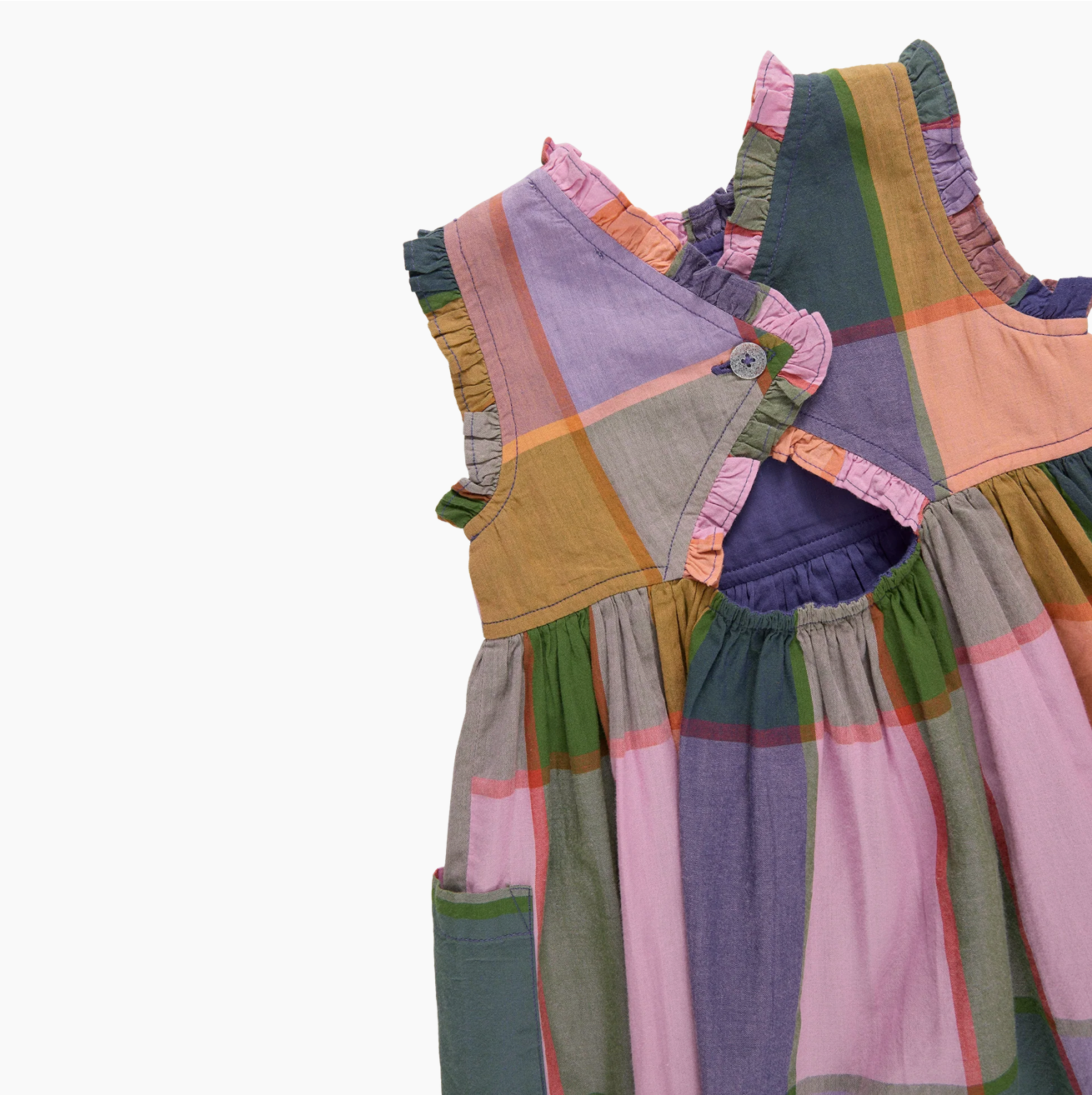 Girls Alyssa Dress, Plaid Madras