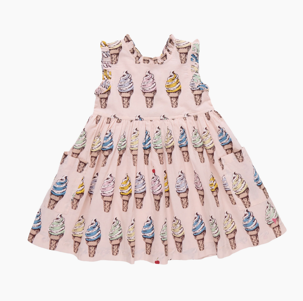 Girls Alyssa Dress, Pink Soft Serve