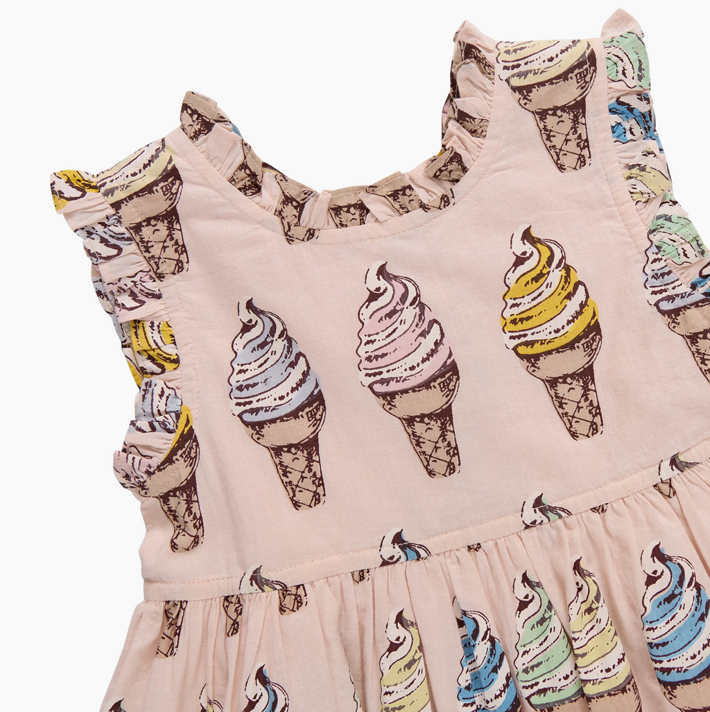 Girls Alyssa Dress, Pink Soft Serve