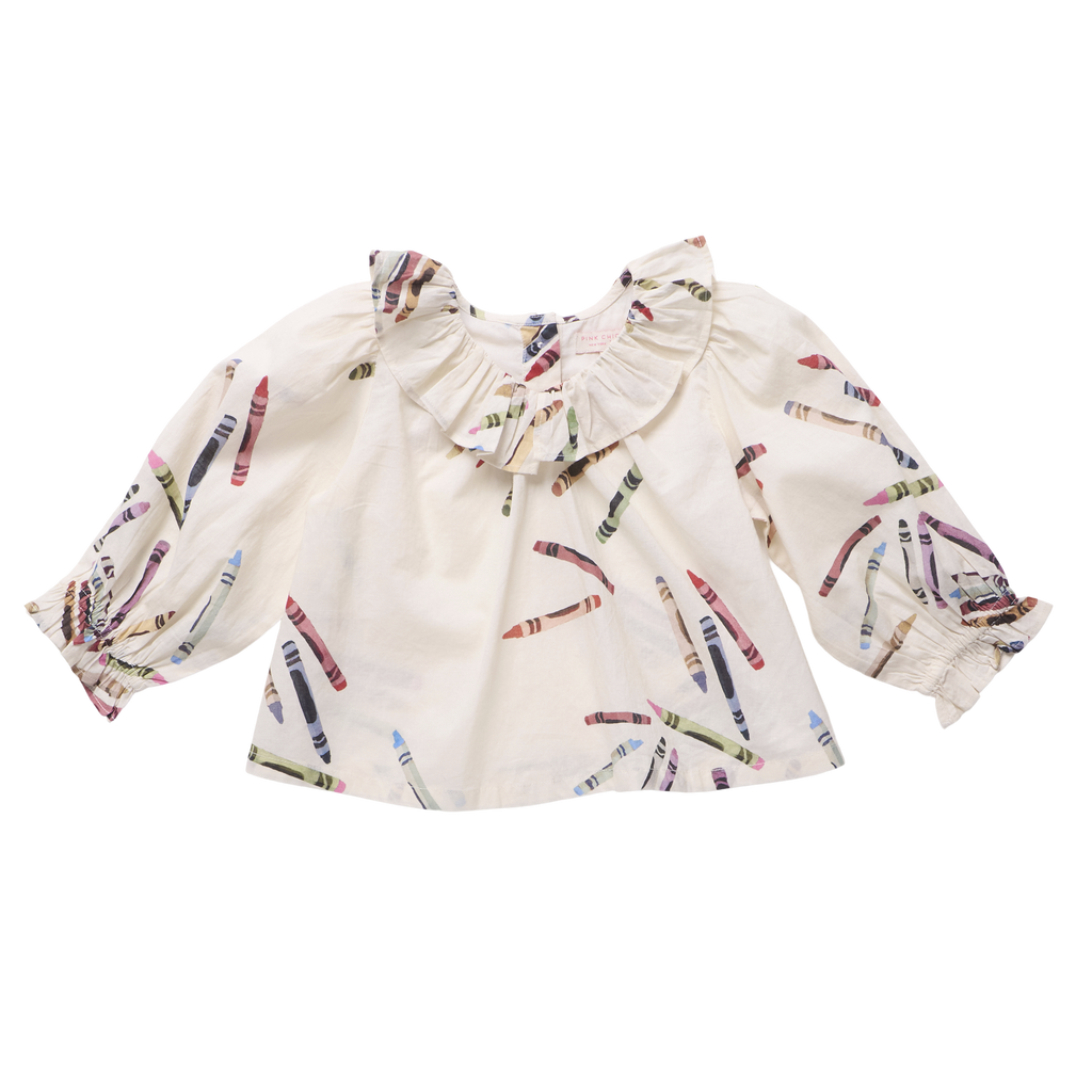 Girls Amara Top, Tossed Crayons