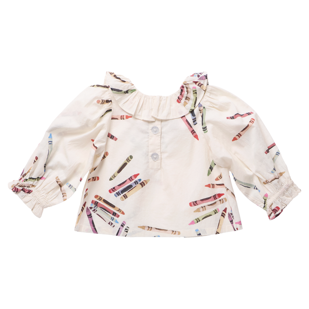 Girls Amara Top, Tossed Crayons