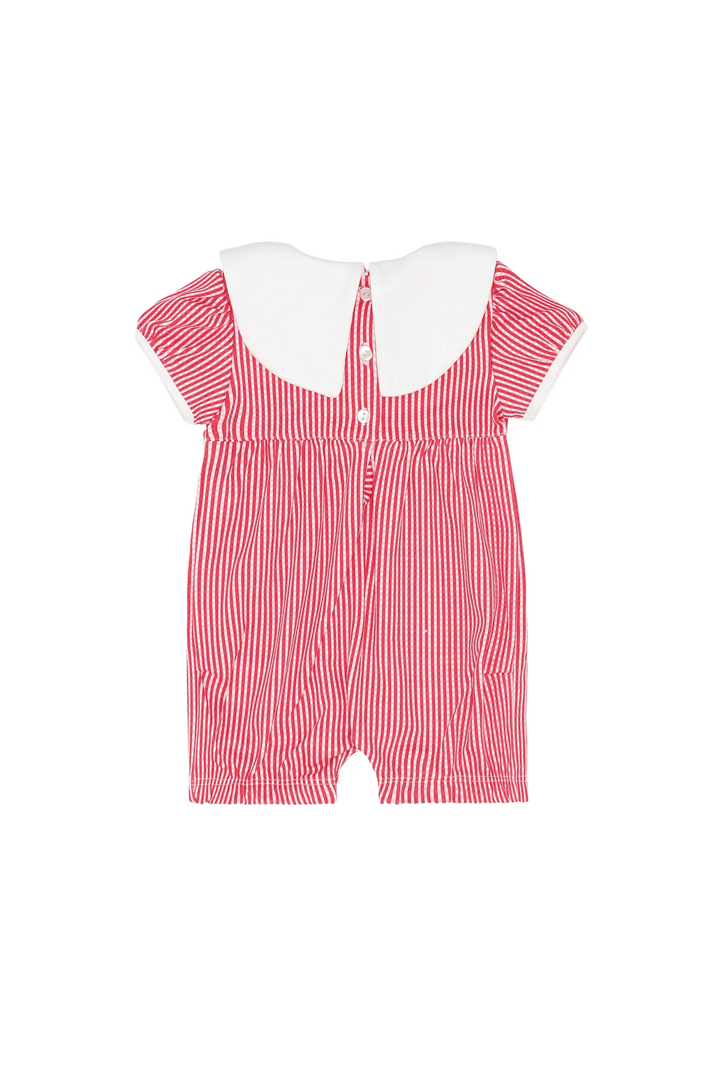 American Pups Collared Romper, Red