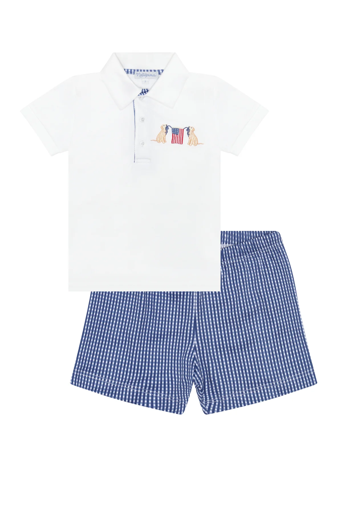 American Pups Short Set, Blue