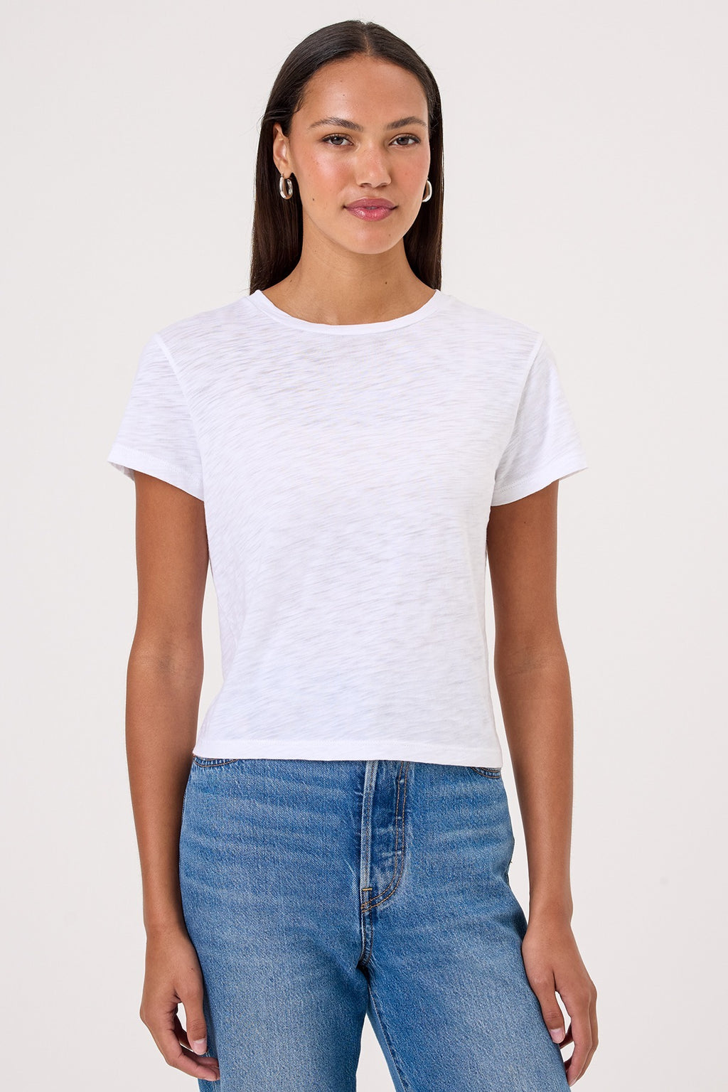 Short Sleeve Andie Tee, White