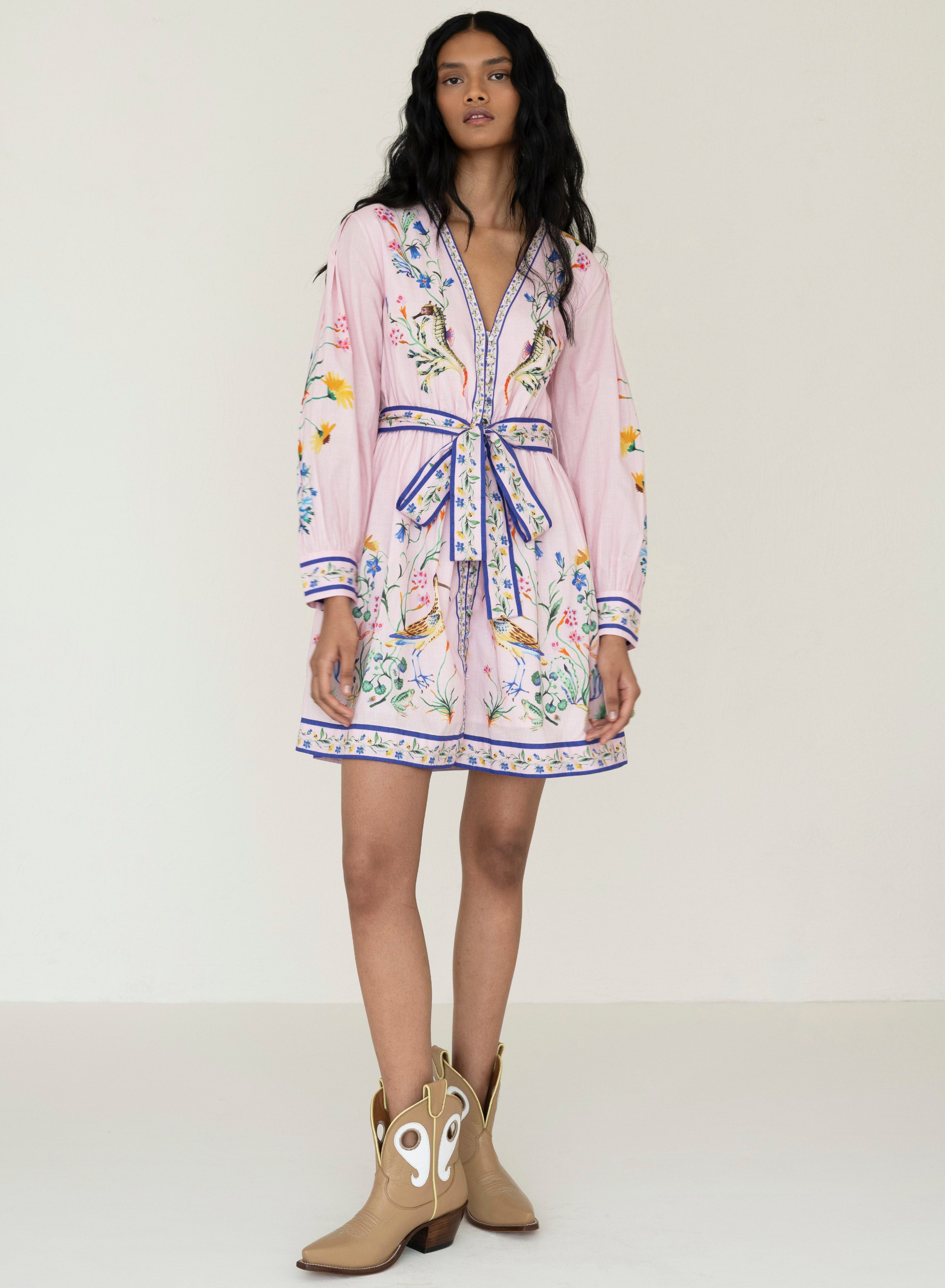 Anne Mini Dress, Tidepool Conch