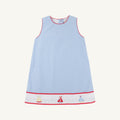 Annie Apron Dress, Beale Street Blue & Sailboats