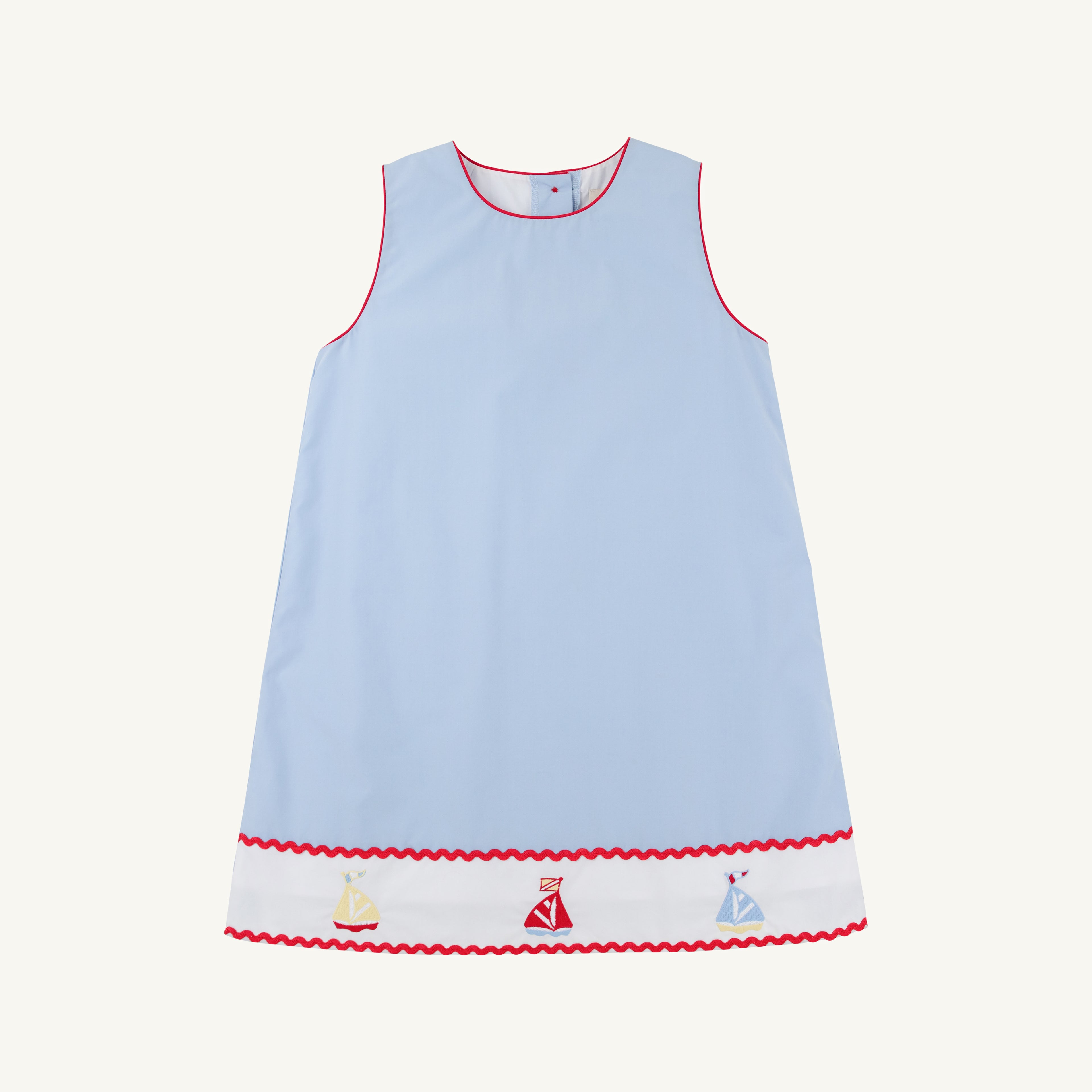 Annie Apron Dress, Beale Street Blue & Sailboats