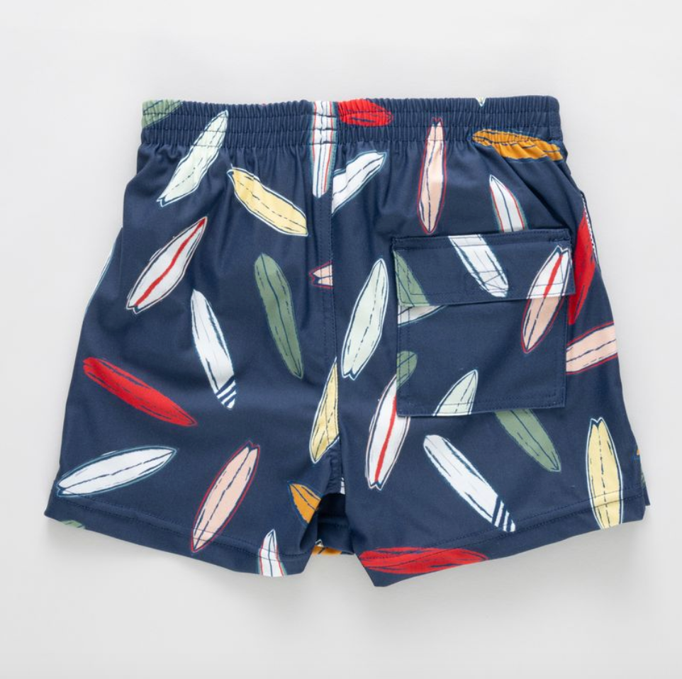 Boys Swim Trunk, Navy Surfboard