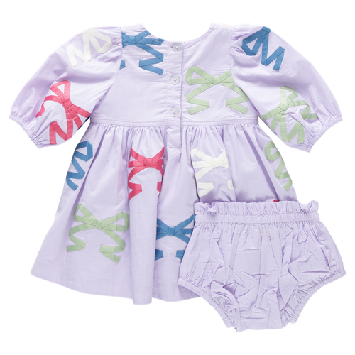 Baby Girls Brooke Dress Set, Lavender Multi Bow Applique