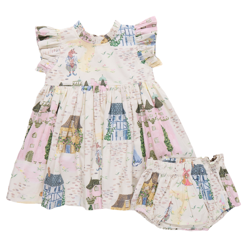 Baby Girls Jennifer Dress Set, Whimsical Castle
