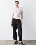 Ponte Knit Barrel Pant, Black