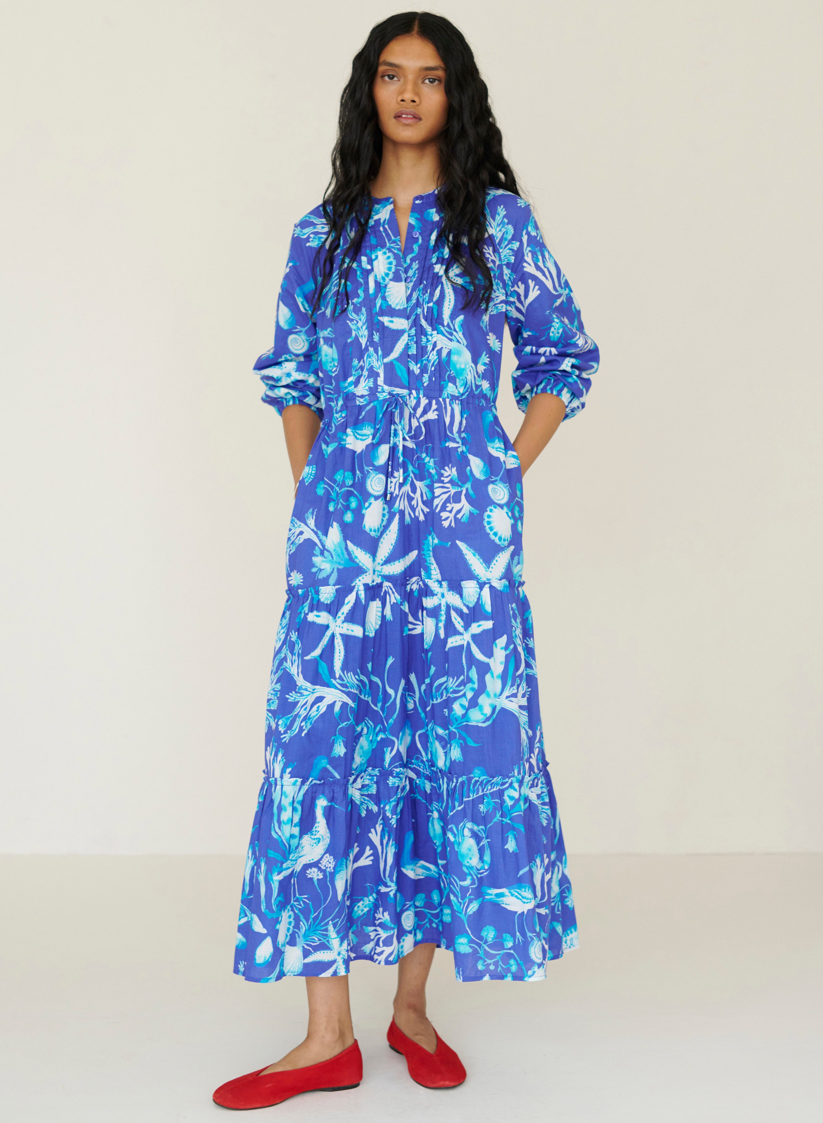 Bazaar Dress, Tidepool Cyan