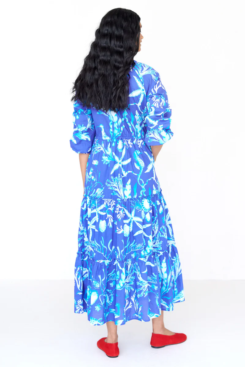 Bazaar Dress, Tidepool Cyan